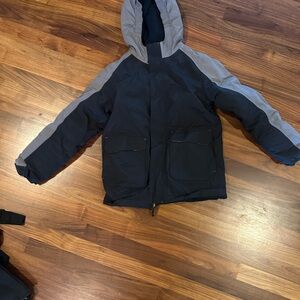 Lands' End Kids Black and Gray Puffer Jacket